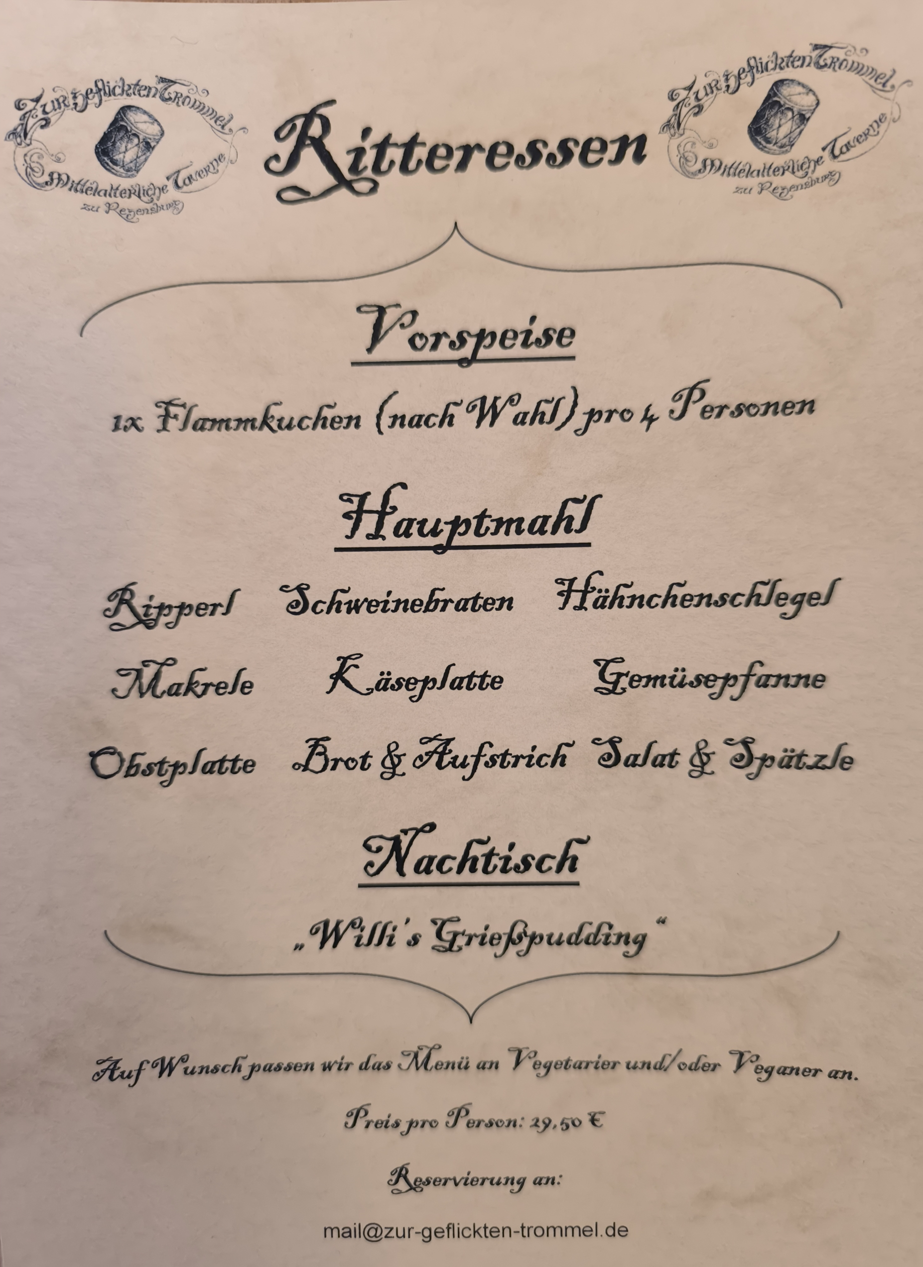 Ritteressen Karte